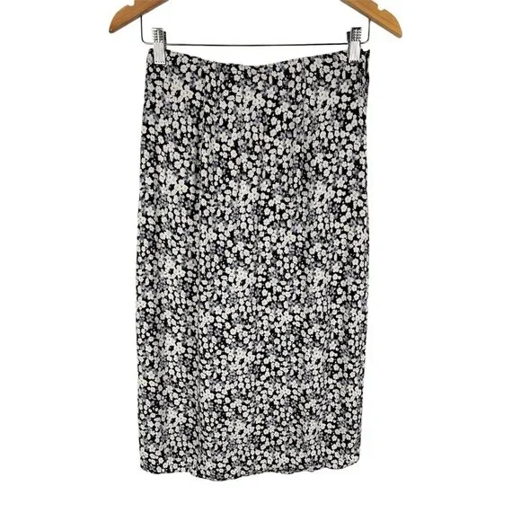 ABERCROMBIE & FITCH Women's Multicolor Floral Slit Wrap Pencil Skirt Small - Picture 5 of 5